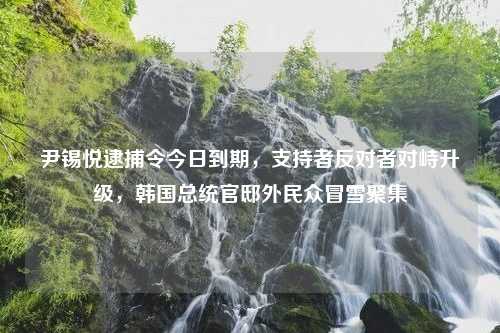 尹锡悦逮捕令今日到期，支持者反对者对峙升级，韩国总统官邸外民众冒雪聚集