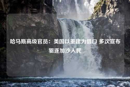 哈马斯高级官员：美国以重建为借口 多次宣布驱逐加沙人民