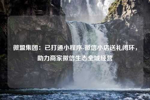 微盟集团：已打通小程序-微信小店送礼闭环，助力商家微信生态全域经营